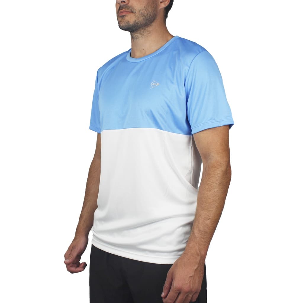 Remera Dunlop Ace Pro Game Hombre Blanco Celeste