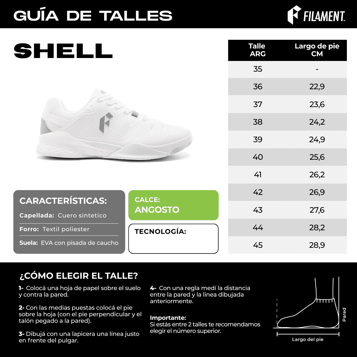 Zapatillas Filament Shell