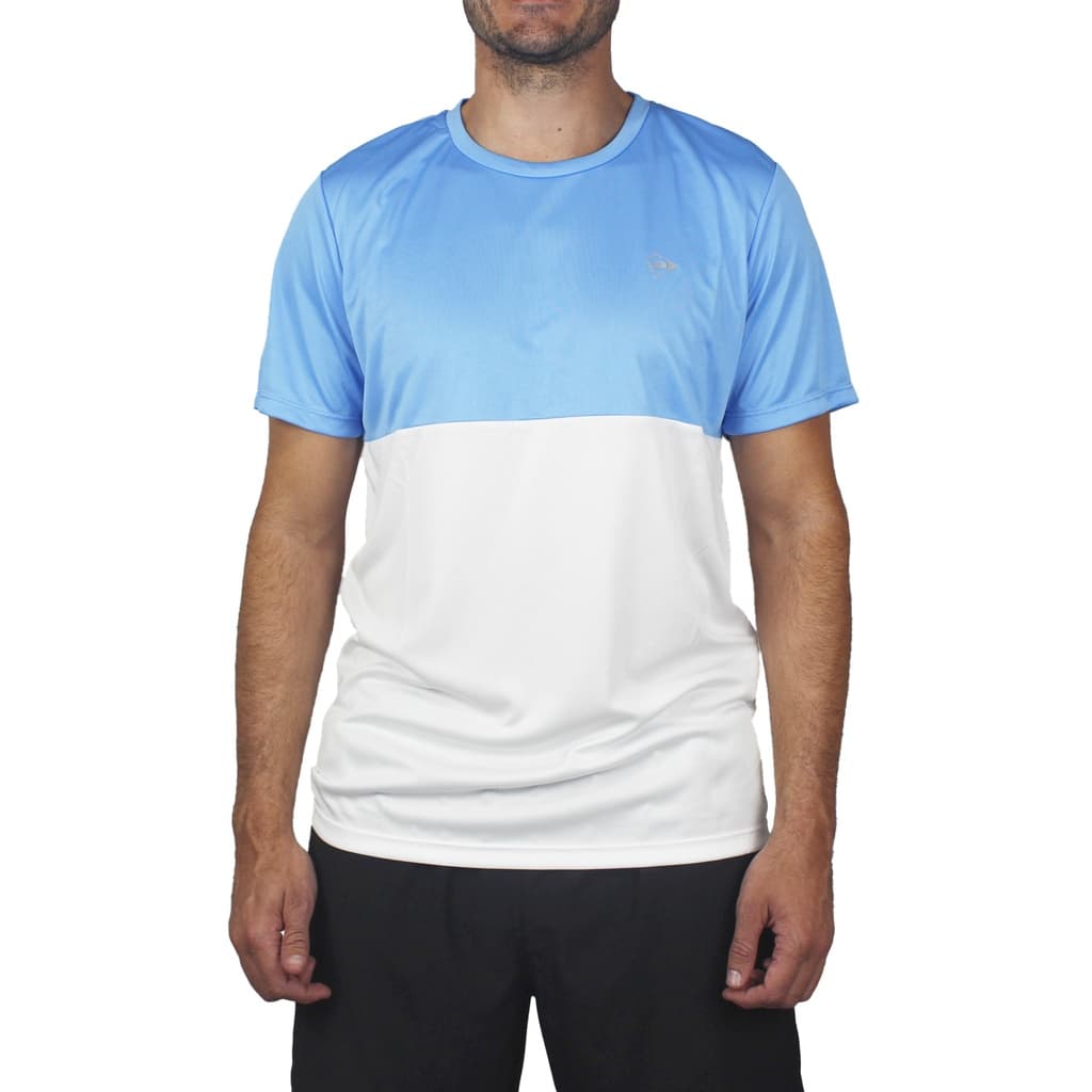 Remera Dunlop Ace Pro Game Hombre Blanco Celeste